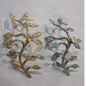 تصویر پایه برگ برنجی خم 