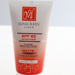 تصویر ضد آفتاب SPF60 فاقد چربی (رنگی) مای sunscreen spf60 matt