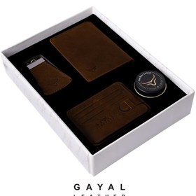 تصویر ست چرم گَیال S206 زیتونی (GAYAL Leather) 