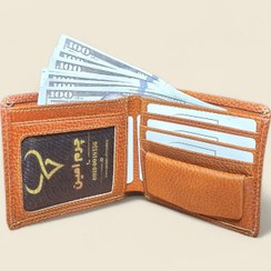 تصویر کیف پول جیبی مردانه چرم طبیعی مدل آمازون 