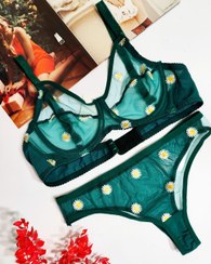تصویر ست لباس زیر گیپوری کارن مدل بابونه Set short o sootian gipoory fanardar Karen brand