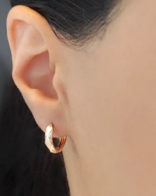 تصویر گوشواره حلقه ای چند وجهی ژوپینگ 