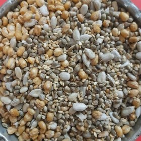 تصویر گندم شادونه بوداده خانگی(به همراه کنجد و مغز تخمه آفتاب گردان) 