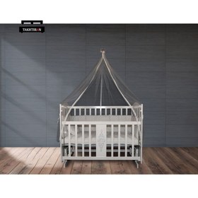 تصویر گهواره چوبی نوزاد جدید لوتوس 