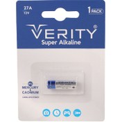 تصویر باتری ریموت کنترل Verity مدل Super Alkaline 27A باتری باتری A27 وریتی Super Alkaline 12 1 مدل Super Alkaline 27A