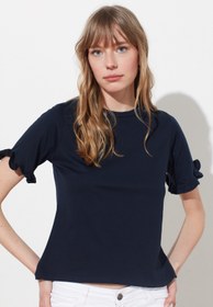 تصویر فروش اینترنتی تیشرت زنانه با قیمت برند ترندیول میلا رنگ لاجوردی کد ty80024870 