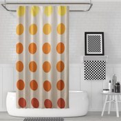 تصویر پرده حمام 240*200 رزین تاژ طرح orange 