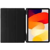 تصویر کیف کلاسوری اسمارت شیائومی مناسب برای تبلت شیائومی Redmi Pad SE 11 inch و Redmi Pad 2 (همراه با جای قلم) - مشکی 
