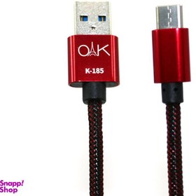 تصویر کابل تبدیل USB به USB-C اوآک (Oak) مدل K-185 به طول 1m 