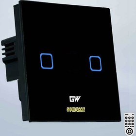 تصویر کلید دو پل لمسی هوشمند گلدور/LENA 