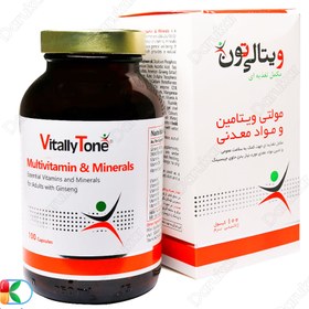 تصویر کپسول ژلاتینی مولتی ویتامین و مینرال ویتالی تون ۶۰ عددی 