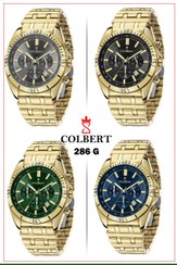 تصویر ساعت مچی مردانه کلبرت کد 286 G - طلایی / طوسی روشن COLBERT : Code : 286 G