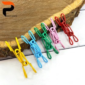 تصویر گیره لباس فلزی رنگی 