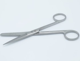 تصویر قیچی نخ یکسر تیز سر صاف ۱۶سانتی 