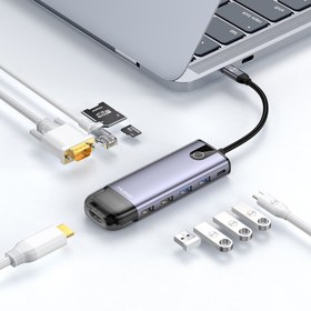 تصویر هاب 10 پورت USB-C مک دودو مدل HU7420 - طوسی 