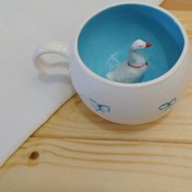 تصویر ماگ سوپرایزی پاپیونی مدل غاز 