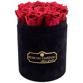 تصویر Pink Eternal Roses in a Small Black Flocked Box | کد: ZNB-1J21 