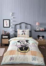 تصویر Özdilek ست روتختی بچه گانه Minnie Mouse Happy Single دارای مجوز الاستیک دیزنی 