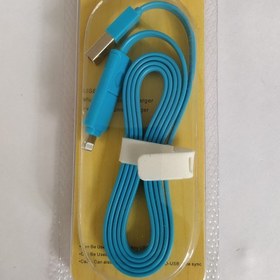 تصویر کابل شارژ آیفون پهن و ژله ای نرم Iphone Lightning Charger Usb Cable 