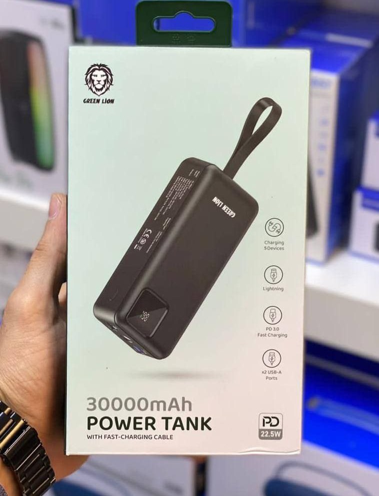 Buy Green Lion Power Tank Power Bank 30000mAh PD 22.5W with Fast Charging  Cable