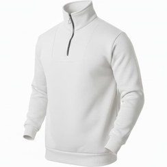 تصویر دورس مردانه نیم زیپ مدل Behbod-سفید 