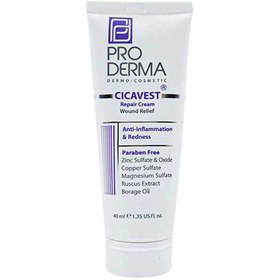 تصویر کرم بازسازی کننده پوست سیکا وست پرودرما مناسب انواع پوست ۴۰ میلی لیتر Pro Derma Cicavest Repair Cream 40 ml