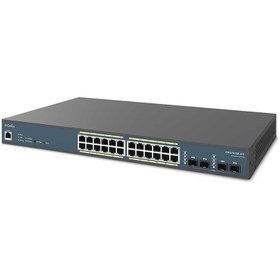 تصویر سوييچ 24 پورت گيگابيت و مدیریتی انجنیوس مدل EWS7928P-FIT Engenius EWS7928P-FIT Managed 240W PoE 24-Port Gigabit Switch