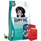 تصویر غذای خشک سوپر پرمیوم سگ بالغ نژاد کوچک هپی داگ Happy dog mini adult وزن ۱ کیلوگرم ( بسته بندی ملودی مهربانی ) 