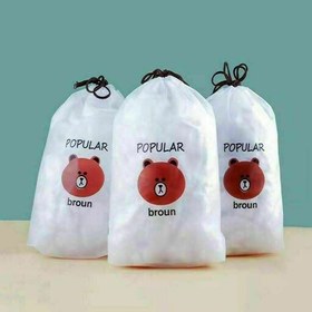 تصویر درپوش یکبار مصرف خرسی ۱۰۰ عددی 