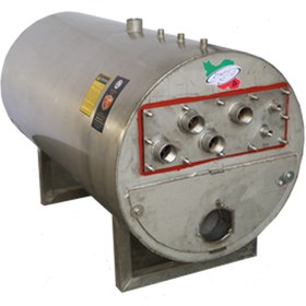 تصویر دیگ آب گرم یا بویلر افقی تمام استیل 4پاس AQUA B700/320KCALسه منظوره 