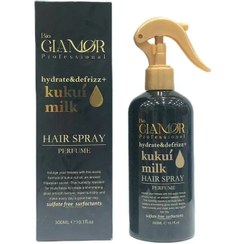 تصویر شیرمو و عطر مو تغذیه کننده موهای خشک گلامور Glamor glamor hydrate defrizz kukui Milk