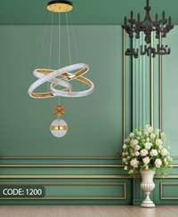 تصویر لوستر مدرن مدل نگین کد 1200 