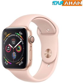 Apple watch series 4 gold 2025 aluminum case pink sand sport band