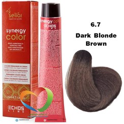 تصویر رنگ مو بدون آمونیاک سینرژی اچ اس لاین شماره 6.7 Hair color without ammonia Synergy HS Line No. 6.7