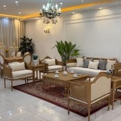 تصویر مبل کلاسیک کاجی ۸ نفره 