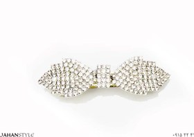 تصویر گل سر فلزی پر نگین 