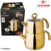 تصویر کتری و قوری لایف اسمایل مدل TK1 LIFE SMILE TK1-7G Kettle and Teapot