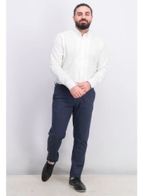 تصویر شلوار کتان مردانه با فیت باریک و چهار جیب، رنگ نیلی برند harmont & blaine Men Narrow Fit Four Pocket Chino Pants, Indigo