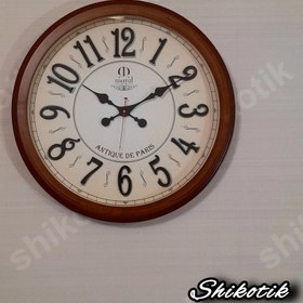 تصویر ساعت دیواری تمام چوب سنگین مارال 