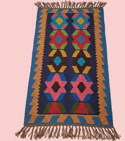 تصویر گلیم دو متری دستبافت نخ پشمی خرید ارزان کد101 