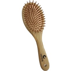 تصویر شانه چوبی بیضی از جنس بامبو 