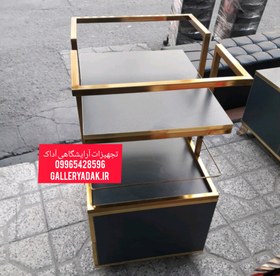 تصویر ترولی فلزی دو کشو بسیار با کیفیت و شیک ارسال به سراسر کشور Metal hairdressing trolley with two drawers