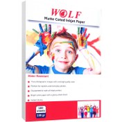 تصویر کاغذ کتد مات ولف سایز A4 وزن 130 گرم 100 برگ Wolf A4 Coated Matte Paper 130g 100sh