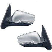 تصویر آینه بغل پژو ۴۰۵ راهنمادار با قاب نقره ای 