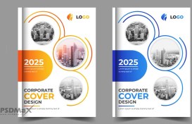 تصویر طرح جلد کاتالوگ شرکتی در 2 رنگ 