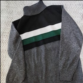 تصویر بافت ریز مردانه یقه اسکی شیک 