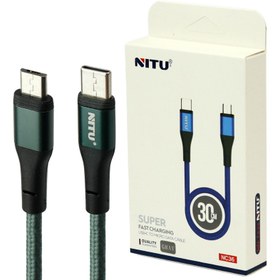 تصویر کابل کوتاه فست شارژ Nitu NC36 Type-C to MicroUSB 2.4A 30cm Nitu NC36 Type-C to MicroUSB 2.4A 30cm Cable