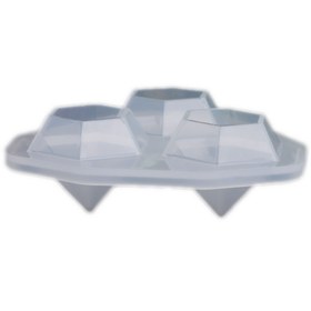 تصویر قالب سیلیکونی رزین الماس سه تایی کوچک 