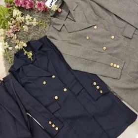 تصویر ست مانتو شلوار اداری زنانه دیپلمات رنگ مشکی 