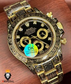 تصویر ساعت مچی مردانه رولکس دیتونا حکاکی (سیاه قلم) 5895 ROLEX DAYTONA 